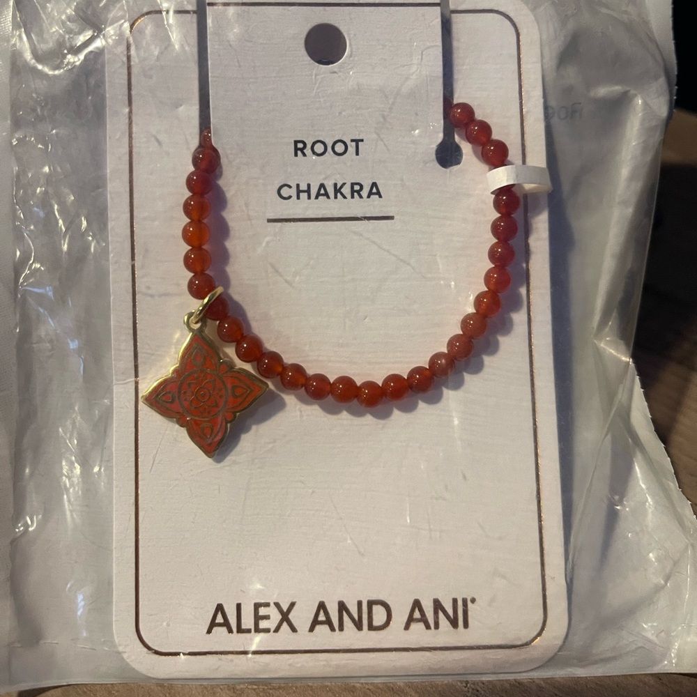 NWT-Never opened Alex and Ani Chakra Stretch Root Bracelet -smoke free home